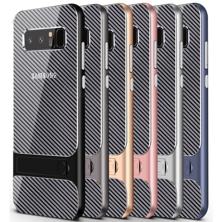 Carbon Fibre Striped Hard Phone Case For Samsung