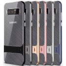 Carbon Fibre Striped Hard Phone Case For Samsung