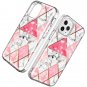 Electroplated Diagonal Marble Hard Mobile Phone Case