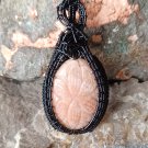 Handcrafted Wire Wrapped Carved Sunstone Gemstone Pendant