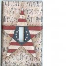 Americana Star Flag single light switch plate cover switchplate