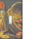 Apples in basket decorative single light switch plate switchplate