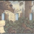 Bathroom Bear decorative triple light switch plate switchplate