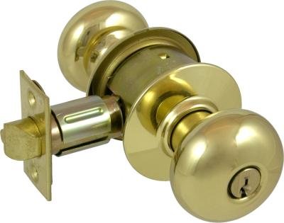 Schlage grade 2 knob lock with Medeco M3 high security cylinder. SCH-A53PD-20T-200S1-605-PLY