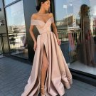 Sexy BluSexy Champagne Prom Dresses V-Neck Long Evening Dress Elastic silk-like stain