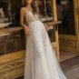 Sexy V-Neck Wedding dress Lace A-Line Backless Floor Length Bridal Gown Cheap