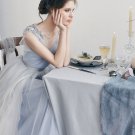 Pink Flower Applique Evening Dress Off the Shoulder V-Neck Long Evening Prom Dresses G2950