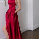 Simple Long Prom Dresses with Slit Fashion Dance Dress Evening Dress G5596