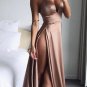 Split Simple Modest Sexy Prom Dresses Slit Formal Gowns Cheap Evening Gowns N9522