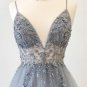 V-neck A-line Long Prom Dress with Beading Fashion Dance Dress Sweet Dress G2580