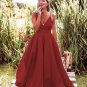 Spaghetti Straps V-Neck Ruched Long Prom Dress Long Prom Dress Hot D2650