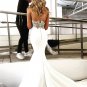 Charming Lace Sexy Backless Mermaid Jersey Prom Dresses G2258