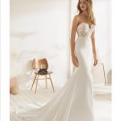 Charming Mermaid Wedding Dress Satin With Lace Sweetheart Beading Bridal Gown G5820