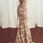 Sexy Mermaid V-neck Spaghetti Straps Backless Lace Prom Dresses Hot evening dresses G4898