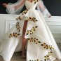 White Prom Dresses Sweetheart Neckline Embroidery Lace Ball Gown Evening Dresses Long Formal Gowns