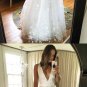 White V Neck Tulle Long Prom Dress white Evening Dress Formal Dresses Cheap Prom Gowns G2295