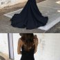 Two Pieces Red Short Sleeve Satin Prom Dresses with Lace Cheap Prom Dresses Formal DressesG2695