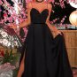 Black Prom Dress A Line Evening Dress Spaghetti Straps Split Formal Dresses Prom Gowns G5260