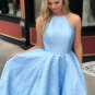 Gorgeous Light Ssky Blue Long Prom Dress Satin Evening Dress Formal Dress G8548