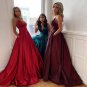 Beautiful V-neck Long Bridesmaid Dresses Prom Dress A-Line Evening Dress G5352