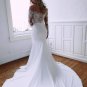 Sexy white Wedding Dress Chiffon Mermaid Prom Dress Long Evening Dress  G2580
