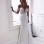Sexy white Wedding Dress Chiffon Mermaid Prom Dress Long Evening Dress  G2580