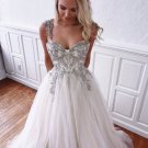 Sexy Prom Dresses V-Neck Tulle Evening Dress A-Line Formal Gowns Cheap Prom Gowns S2585