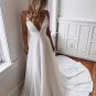 White Prom Dresses V-Neck Evening Dress A-Line Formal Gowns Cheap Prom Gowns S2280