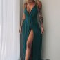 Sexy Green V-neck Sheath Long Full Length Evening Party Gown,Prom Dress BH14