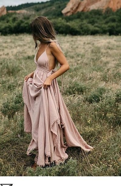 Spaghetti Straps V Neck Sexy Prom Dress Cheap Prom Gowns S2252