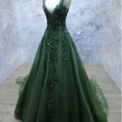 Open Back Prom Dresses Deep V-neck Long Saprkly Slit Prom Dress Sexy Evening Dress