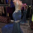 Deep V Neck Prom Dresses Lace Evening Dress Hot