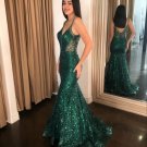Mermaid Green Sequins Long Formal Dress Prom Dress VR2845