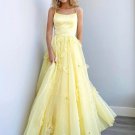Simple Spaghetti Strap Tulle Evening Dress Cheap Long Prom Dresses VR6852