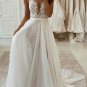Deep V Neck Ivory Lace Wedding Dresses A Line V Neck Ivory Lace Formal Evening Dress