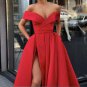 Off Shoulder High Slit Prom Dresses Formal Dresses Evening Dresses