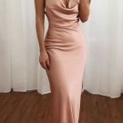 Spaghetti Long Mermaid Elastic Satin Prom Dresses Simple Long Prom Dresses