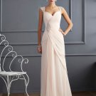 Sweet Sensation Sheath Style Straps Beading Long Chiffon Dresses