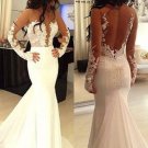 Mermaid Prom Dress Chiffon Applique Eveneg Dresses
