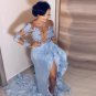 Sexy Prom Dresses Split Mermaid Evening Dress Sequin Applique
