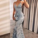 Mermaid silver long evening dress formal dress party dress prom dress graduaiton dresses