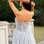 A-Line/Princess Tulle Applique Sweetheart Sleeveless Court Train Dresses
