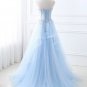 Tulle Applique Sweetheart Sleeveless Sweep/Brush Train Dresses