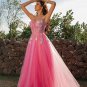 Tulle Applique Straps Sleeveless Floor-Length Dresses