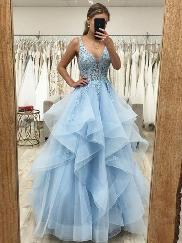 strapless open back dress Luxurious Princess Ball Gown Wedding Dress with Long Train Champagne / 28W
