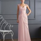 Sheath/Column Straps Sleeveless Beading Long Chiffon Dresses
