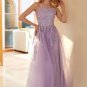 Charming A Line Spaghetti Straps Light Purple Long Prom Dress with Appliques