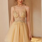 Spaghetti Straps Graduation Dress With Appliques