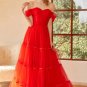 Red Off The Shoulder Prom Dress