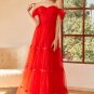 Red Off The Shoulder Prom Dress